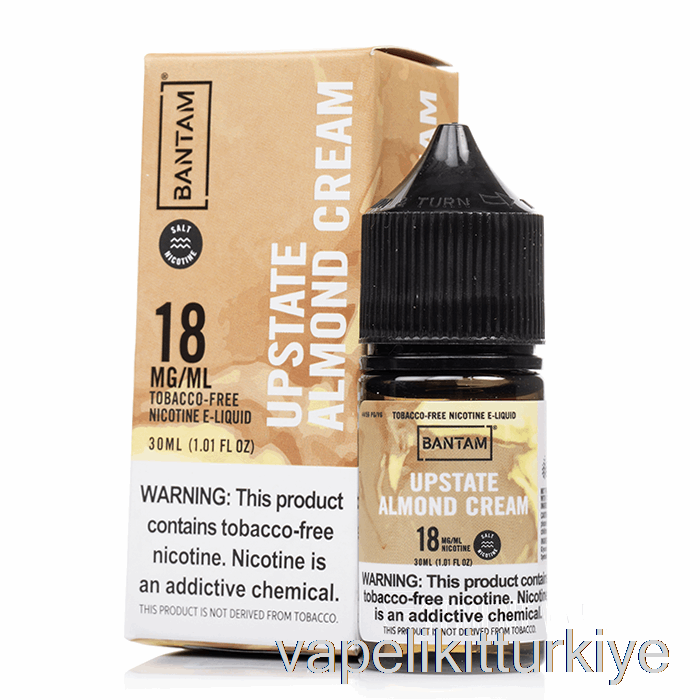 Vape Elektronik Sigara şehir Dışı Badem Kreması Tuzları - Ufak Tefek Vape - 30ml 18mg